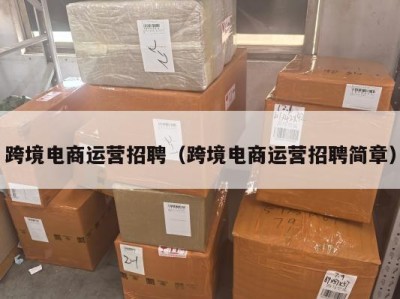 跨境电商运营招聘（跨境电商运营招聘简章）