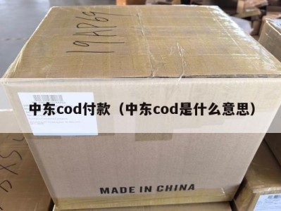 中东cod付款（中东cod是什么意思）