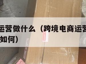 跨境电商运营做什么（跨境电商运营做什么的 发展前景如何）