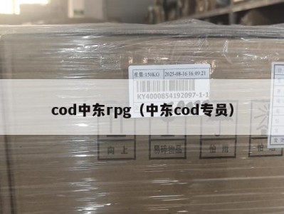 cod中东rpg（中东cod专员）