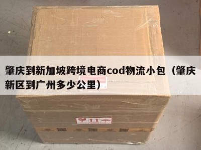 肇庆到新加坡跨境电商cod物流小包（肇庆新区到广州多少公里）