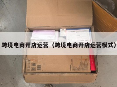 跨境电商开店运营（跨境电商开店运营模式）