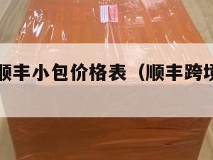 跨境电商顺丰小包价格表（顺丰跨境物流业务）