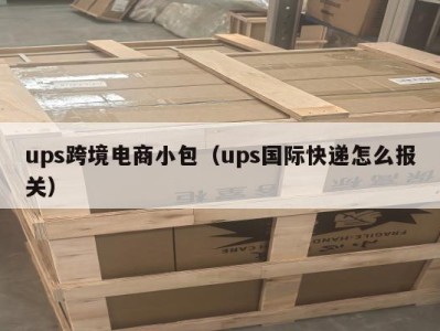 ups跨境电商小包（ups国际快递怎么报关）