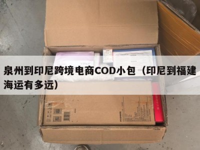 泉州到印尼跨境电商COD小包（印尼到福建海运有多远）