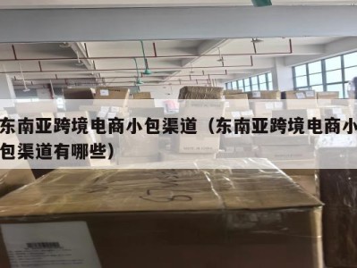 东南亚跨境电商小包渠道（东南亚跨境电商小包渠道有哪些）