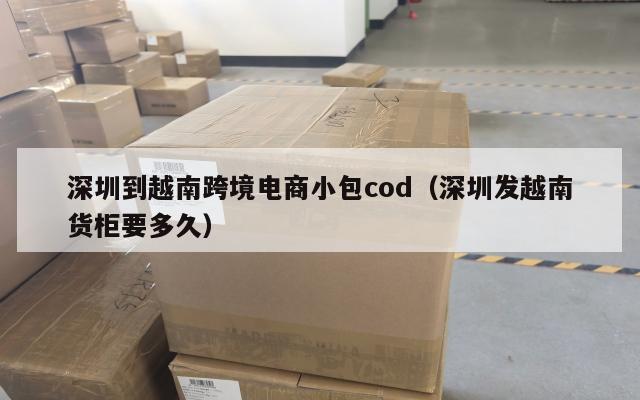 深圳到越南跨境电商小包cod(深圳发越南货柜要多久)