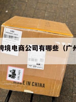 广州小包跨境电商公司有哪些(广州跨境电商大公司)