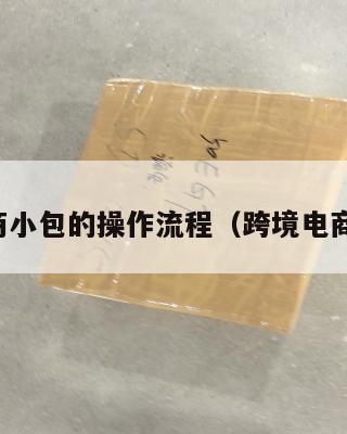 跨境电商小包的操作流程(跨境电商小包裹)