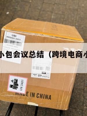 跨境电商小包会议总结(跨境电商小包是什么意思)