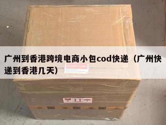 广州到香港跨境电商小包cod快递(广州快递到香港几天)