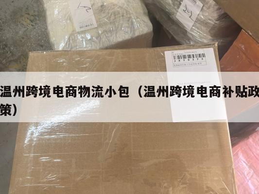 温州跨境电商物流小包(温州跨境电商补贴政策)